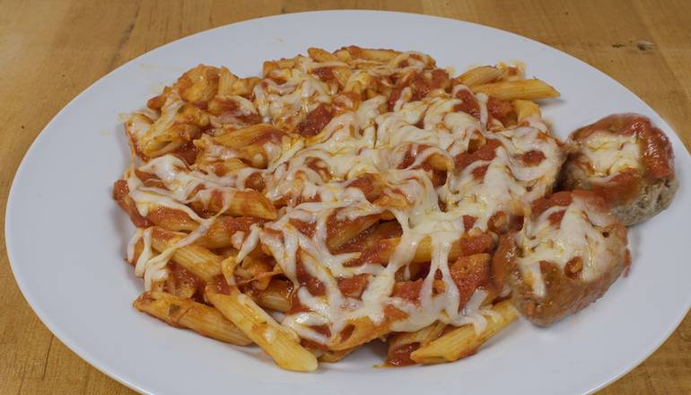 Order Baked Pasta Dinner with Meatballs food online from Amato's store, Scarborough on bringmethat.com