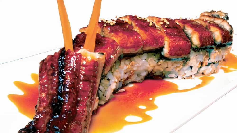 Order Crazy Eel Roll food online from Izumi Japanese Steak House & Sushi Bar store, Windsor Locks on bringmethat.com