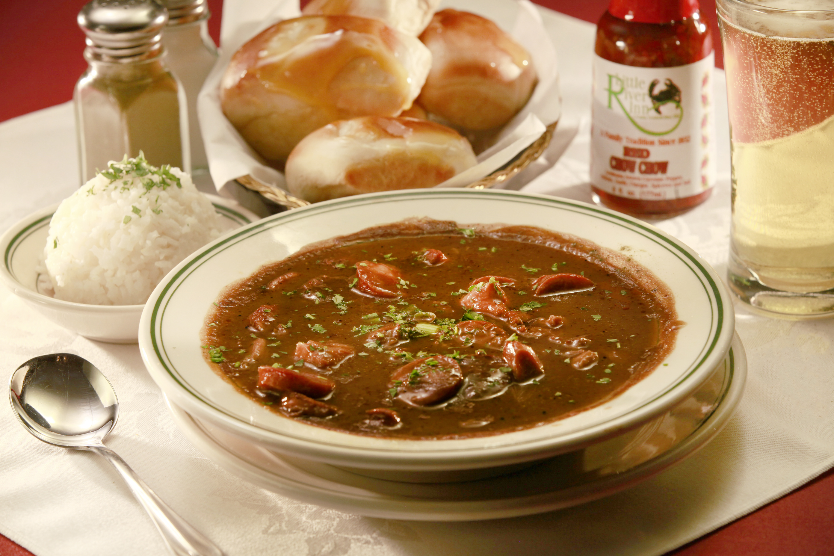 Order Cup-Chef Richard's Chicken and Sausage Gumbo food online from Poorboy's Riverside Inn store, Broussard on bringmethat.com