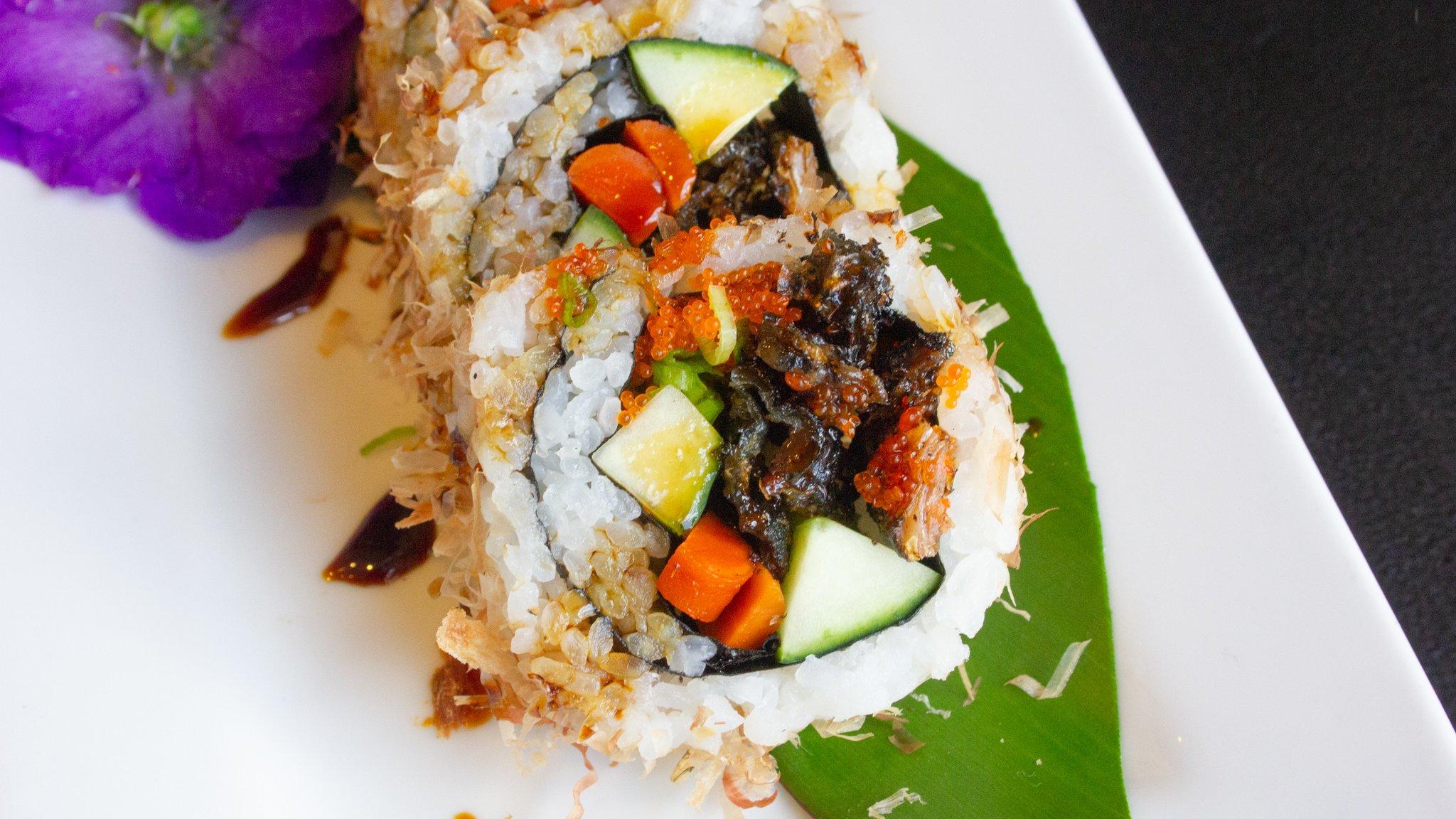 Order Salmon Skin Roll food online from Hapa Sushi Grill and Sake Bar Lodo store, Denver on bringmethat.com