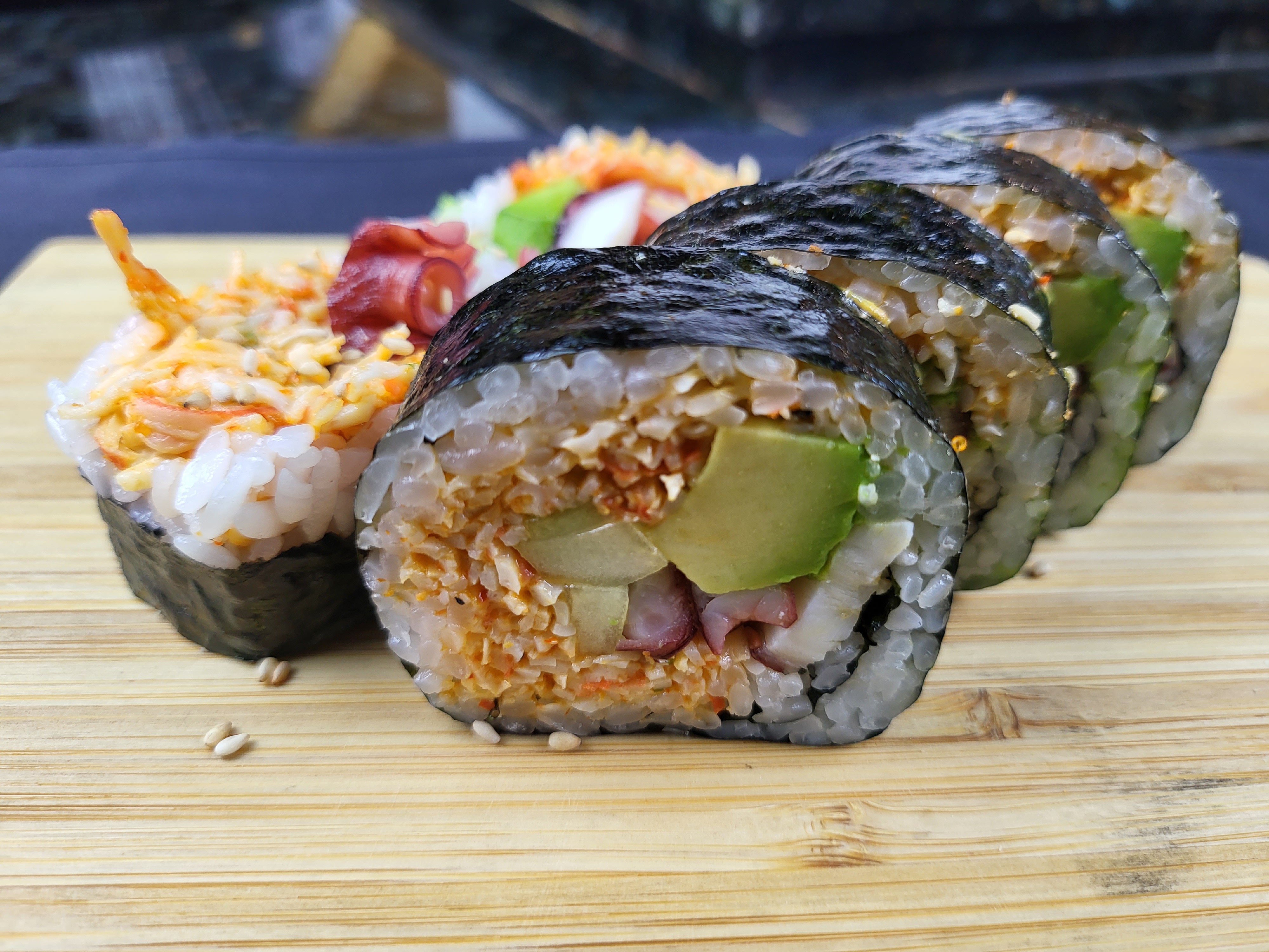 Order Spicy Octopus Roll food online from Kaze Sushi & Hibachi store, Mesquite on bringmethat.com