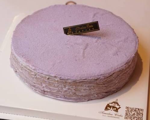 Order Taro Mille Crepe Cake香芋千层蛋糕（W） food online from Timeless Tea store, Bellevue on bringmethat.com