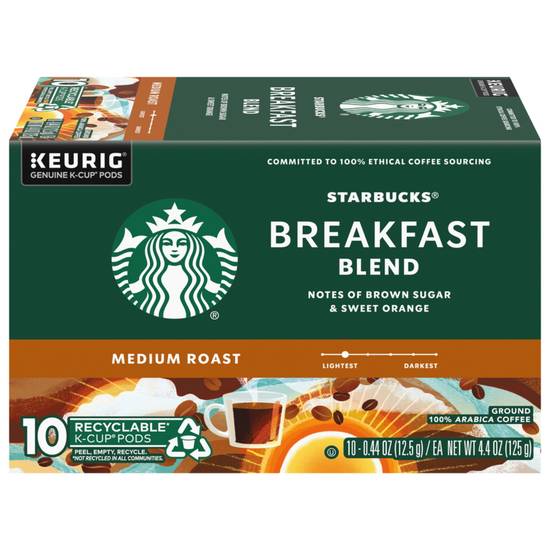 Order Starbucks Breakfast Blend K-Cup Pods, 10 CT food online from Cvs store, UPLAND on bringmethat.com