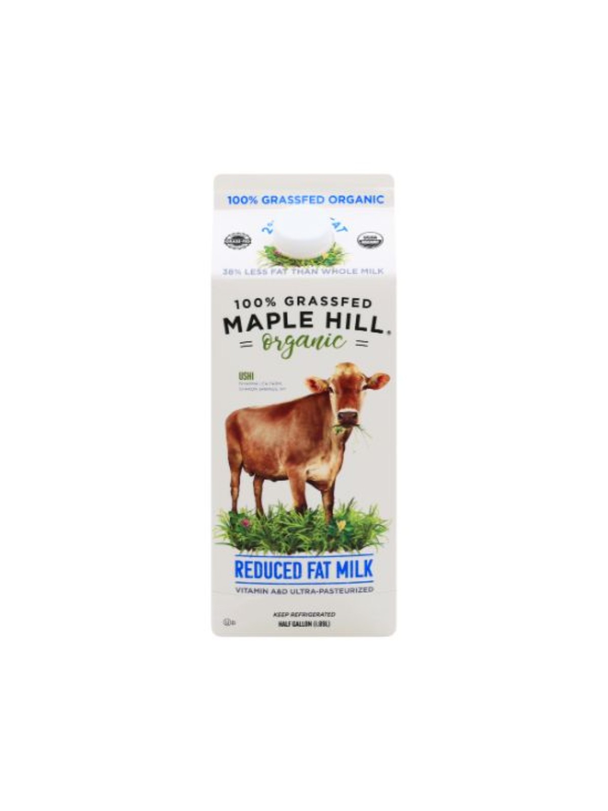 Order Maple Hill Organic Grassfed 2% Reduced Fat Milk (64 oz) food online from Stock-Up Mart store, Los Angeles on bringmethat.com
