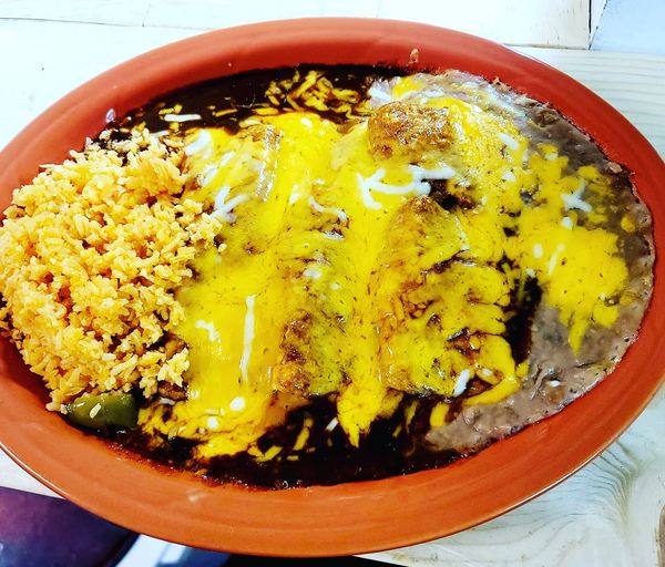 Order Enchiladas de Mole food online from Chapala Mexican Kitchen store, Oklahoma City on bringmethat.com