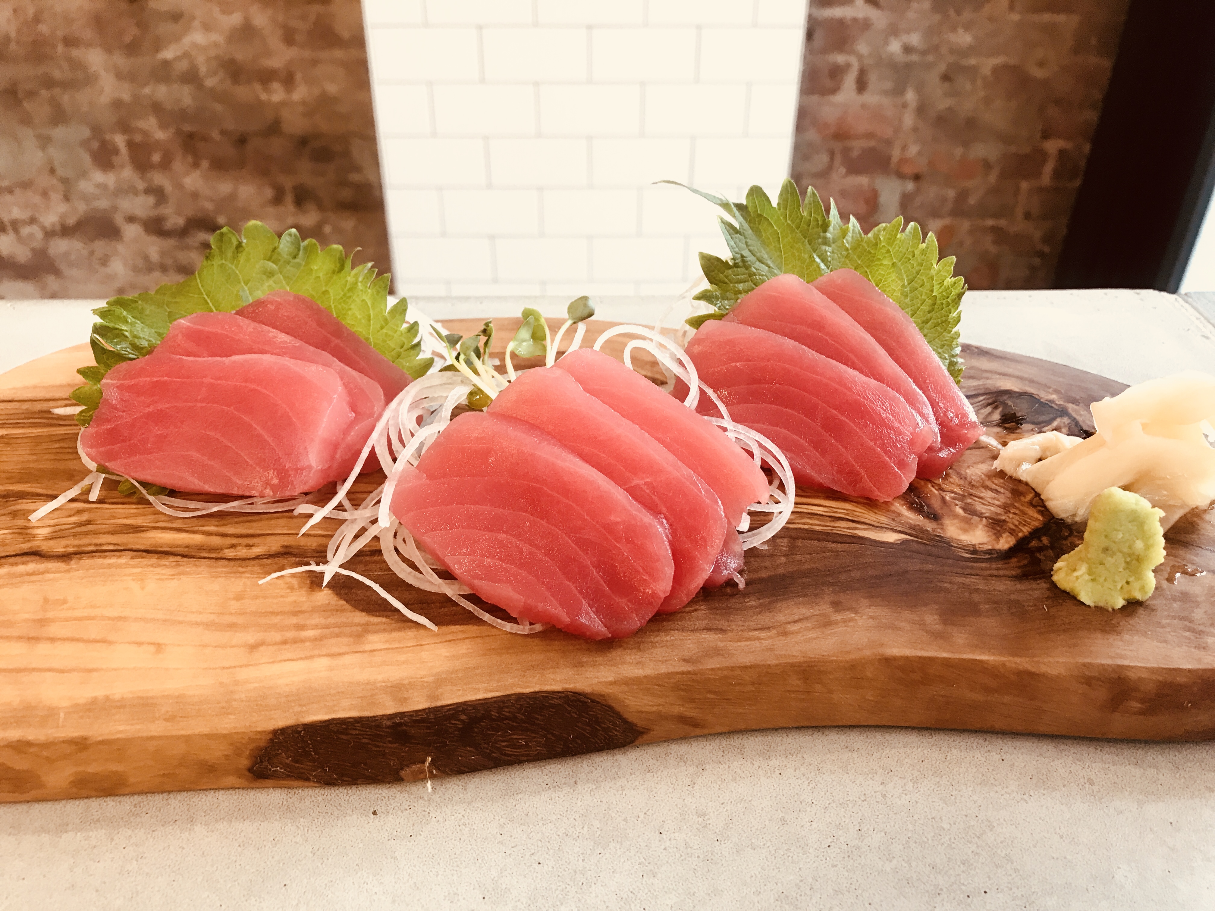 Order 9 Pieces Tuna Sashimi food online from Shinsen store, New York on bringmethat.com