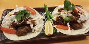 Order Kobe Style Beef Tacos food online from Mochi Sushi store, Sugar Land on bringmethat.com
