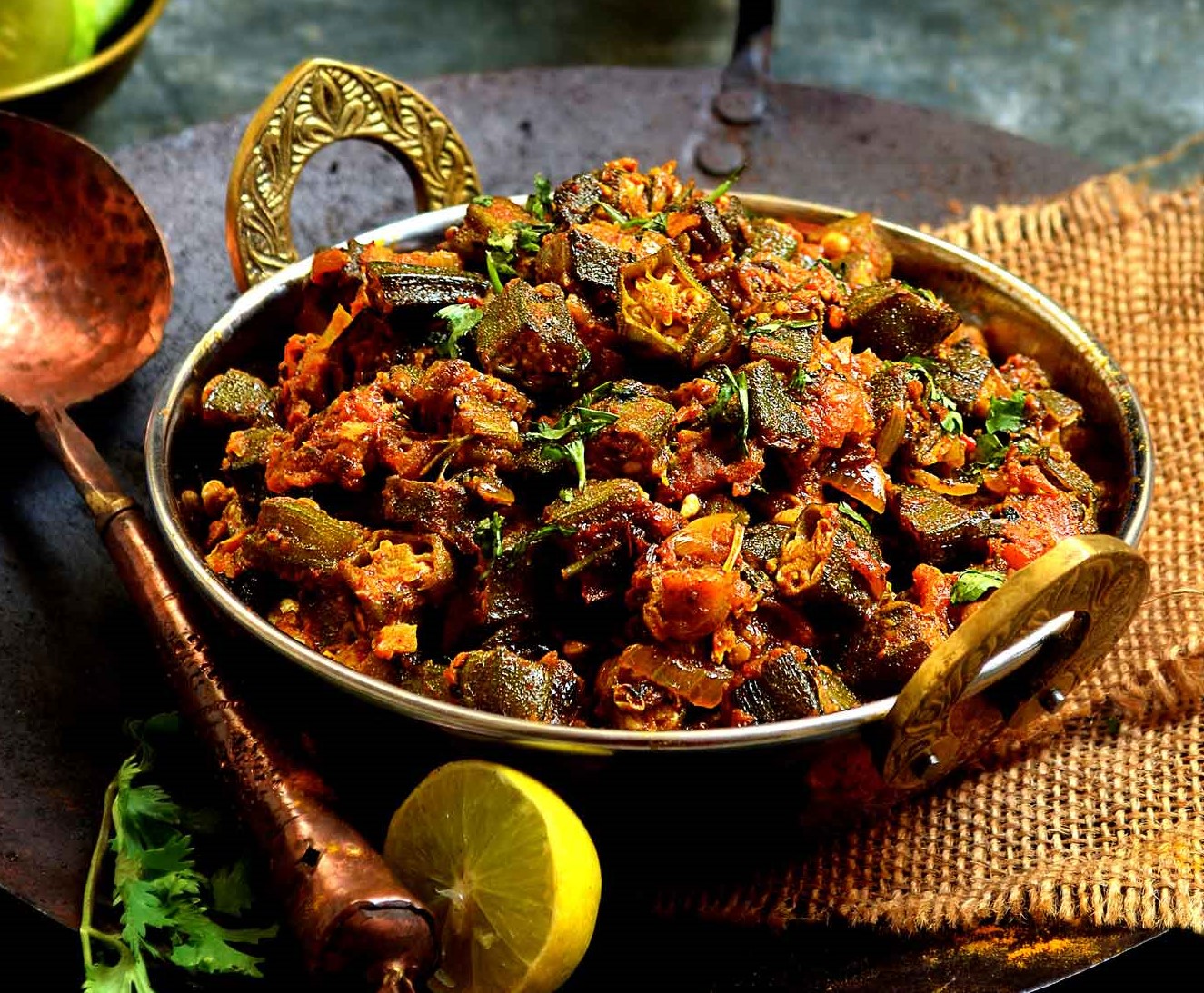 Order Bhindi Masala food online from Empyrean Indian Kitchen store, Hoboken on bringmethat.com