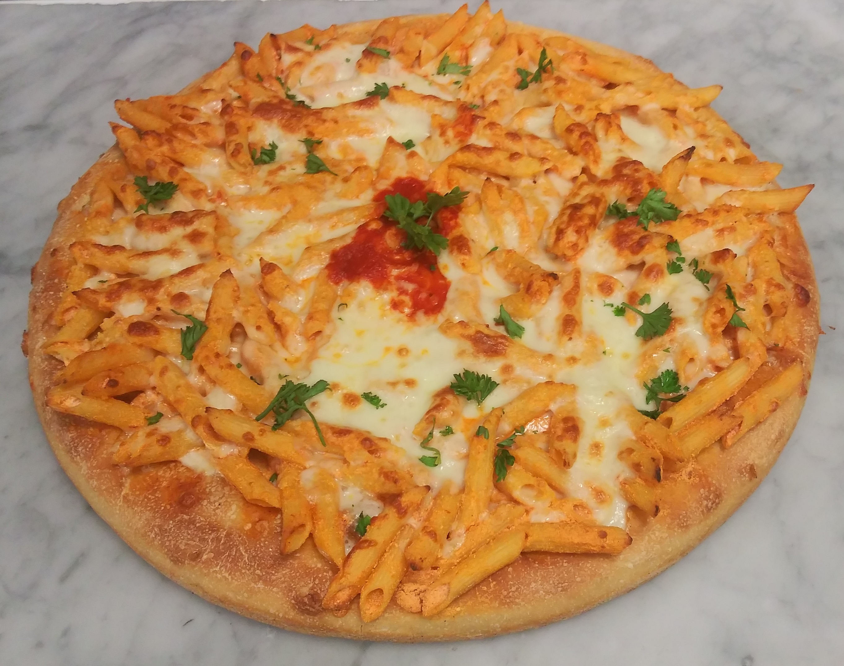 Order 16" Large Baked Ziti Pizza food online from Venezia Pizza store, Morrisville on bringmethat.com
