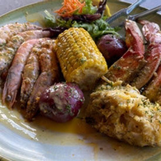 Order 1/2 Chargrilled Dungeness Platter food online from HIEUX Boil Seafood House store, New Orleans on bringmethat.com