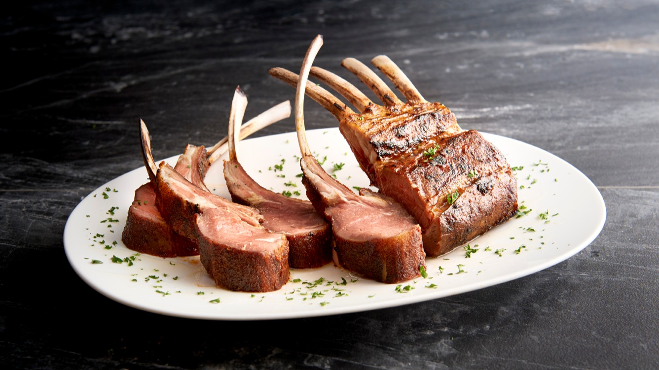 Order Rack of Lamb 22 oz food online from Mastro's City Hall Steakhouse store, Scottsdale on bringmethat.com