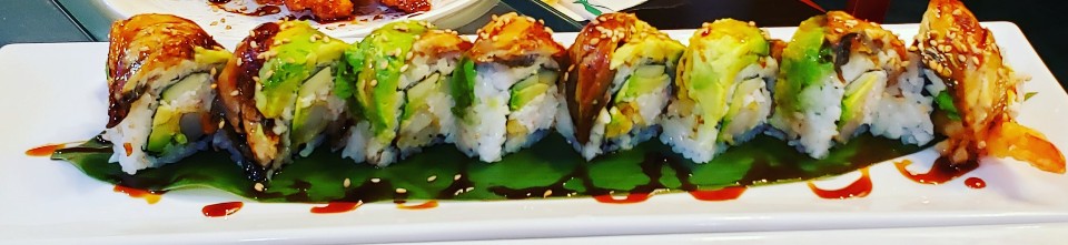 Order Dragon Roll food online from O Sumo Sushi store, Sherman Oaks on bringmethat.com