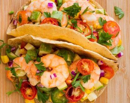 Order Shrimp Tacos  food online from Moctezuma Mexican Grill store, Alpharetta on bringmethat.com