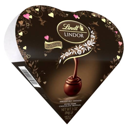 Order Lindt LINDOR Valentine's 70% Dark Chocolate Candy Truffles Friend Heart, 3 oz. food online from CVS store, HUDSON FALLS on bringmethat.com