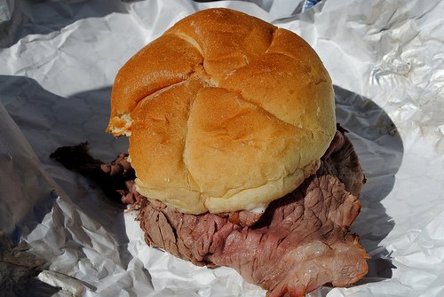 Order Open Pit Beef Sandwich food online from Bayside Bull BBQ Pit store, Edgewater on bringmethat.com
