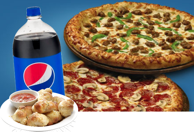 Order Mega Pizza Three Special food online from Mega Pizza store, Raleigh on bringmethat.com