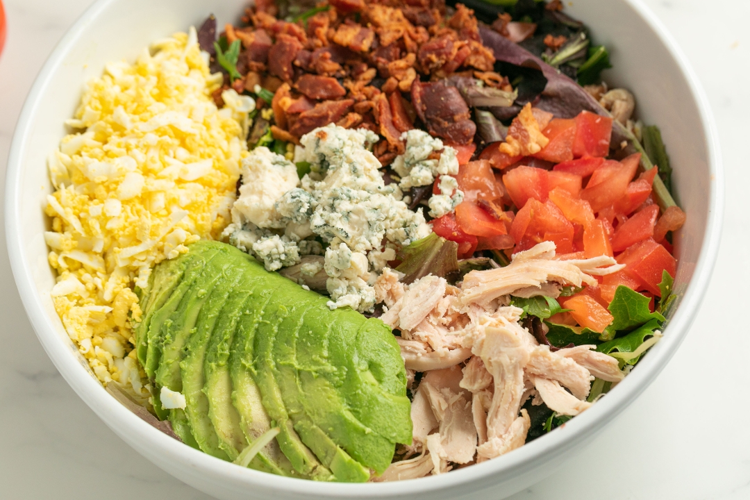 Order Cobb Salad food online from The Nosh of Beverly Hills store, Beverly Hills on bringmethat.com