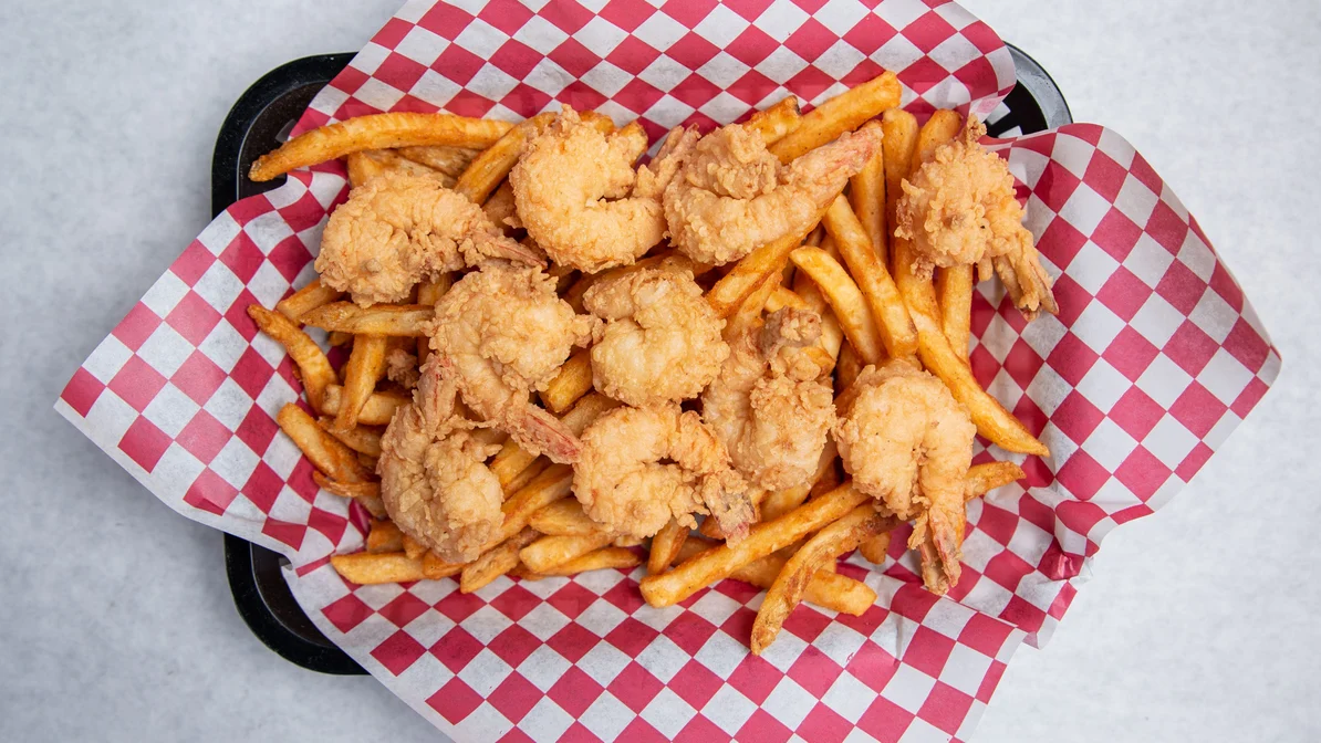 Order Fried Shrimp Basket food online from Red Crab Juicy Seafood store, Cleveland on bringmethat.com