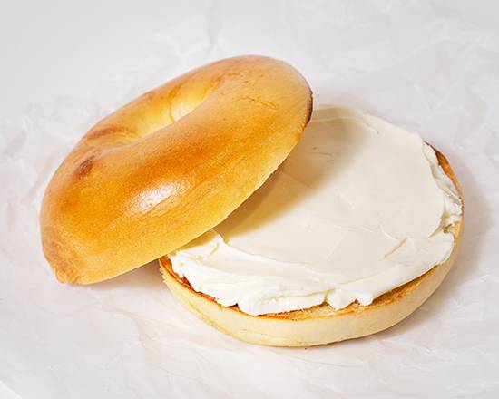 Order Bagel with Cream Cheese food online from Bullseye Bagels store, Armonk on bringmethat.com