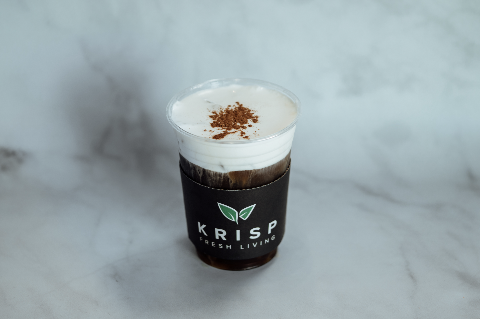 Order Sea Salt Iced Coffee ★ food online from Krisp Fresh Living store, Irvine on bringmethat.com