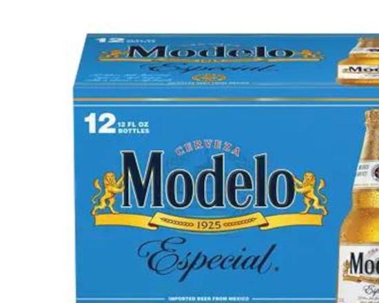 Order Modelo Especial, 12pk-12oz bottle beer (4.4% ABV) food online from VALU DISCOUNT LIQUOR #1 store, Houston on bringmethat.com