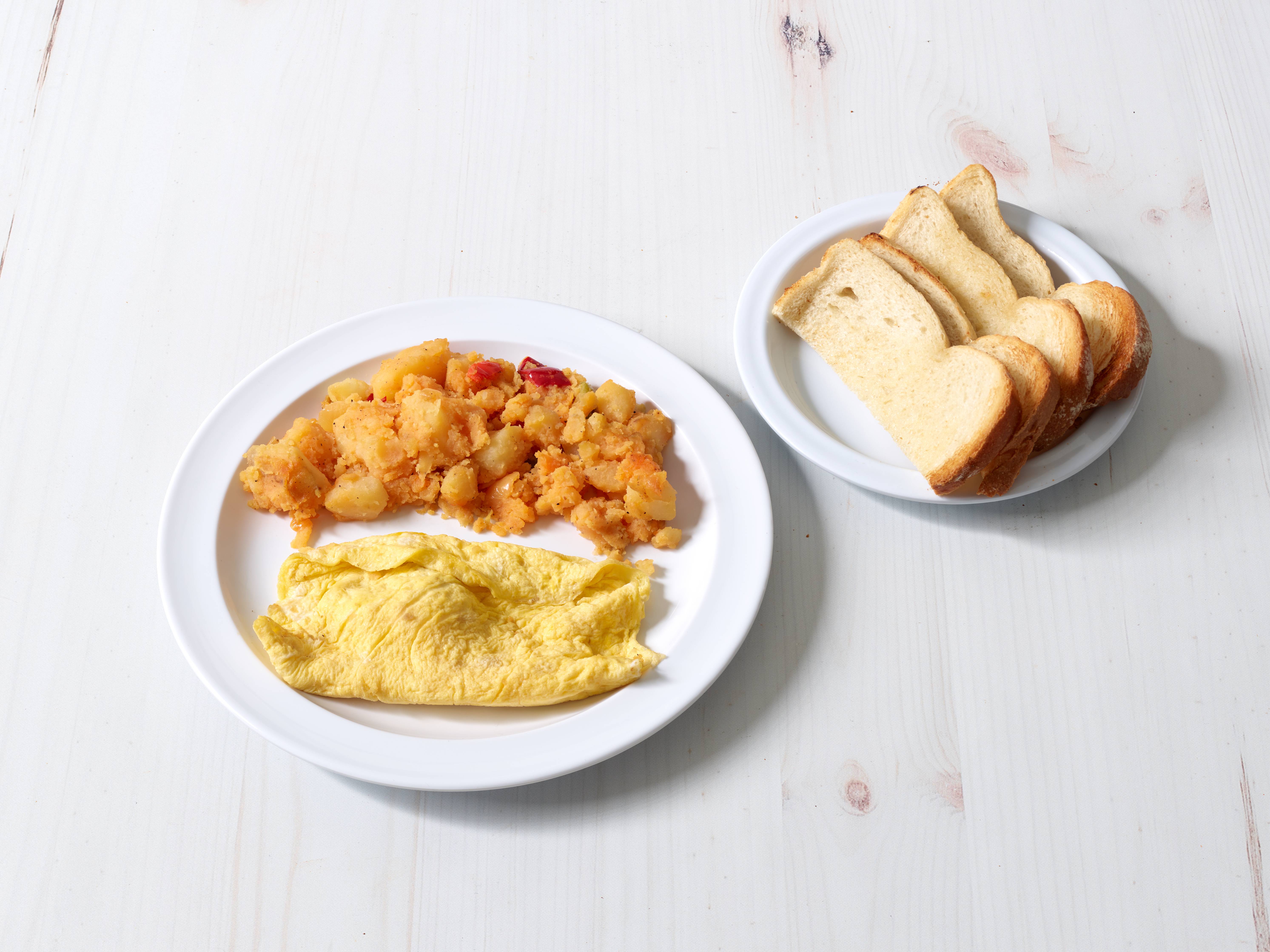 Order 2 Eggs Platter (Early Breakfast) food online from Bagel King Express store, DeBary on bringmethat.com