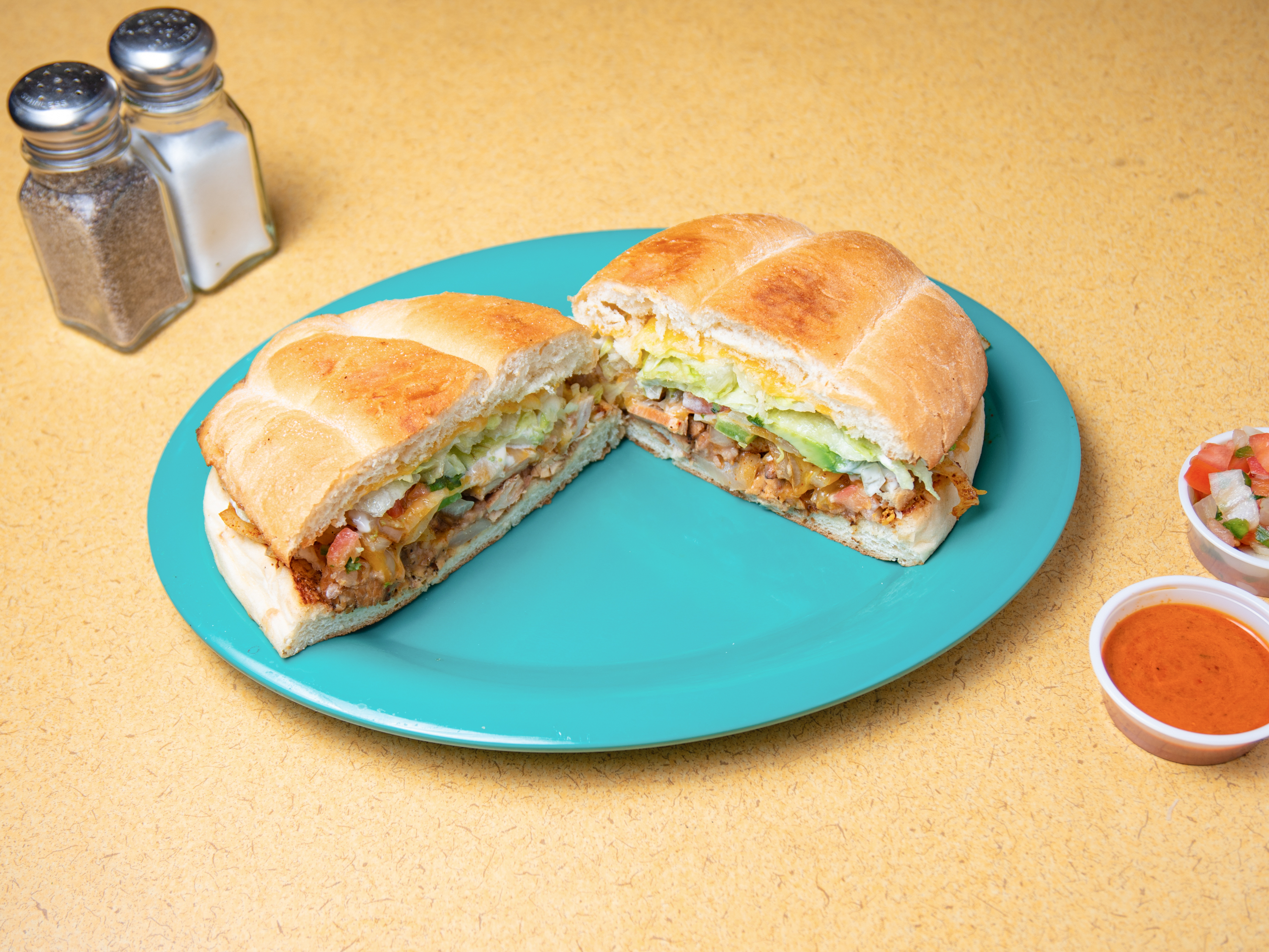 Order Torta food online from Pancho's Mexican Grill store, San Francisco on bringmethat.com