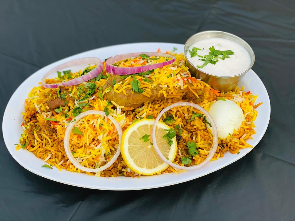 Order Hyderabad Chicken Biriyani food online from Kabobs Indian Grill store, Minneapolis on bringmethat.com