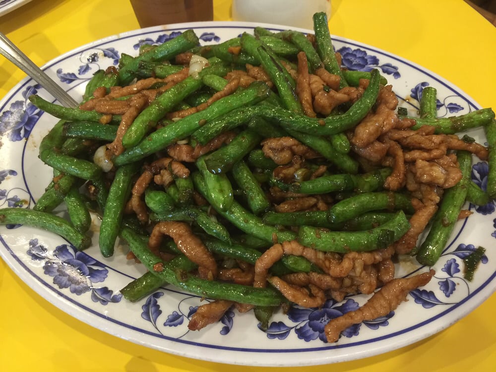 Order Dry-Braised Green Bean with Pork food online from Shandong Restaurant store, Oakland on bringmethat.com