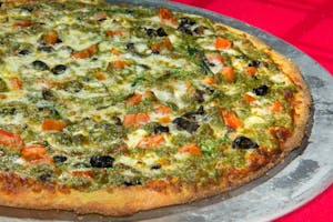 Order Pesto Supreme Pizza food online from Papa Ray's Pizza - Miriam St. store, Daly City on bringmethat.com