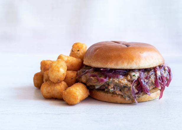 Order Mushroom and Onion Burger food online from The Eatery store, Austin on bringmethat.com