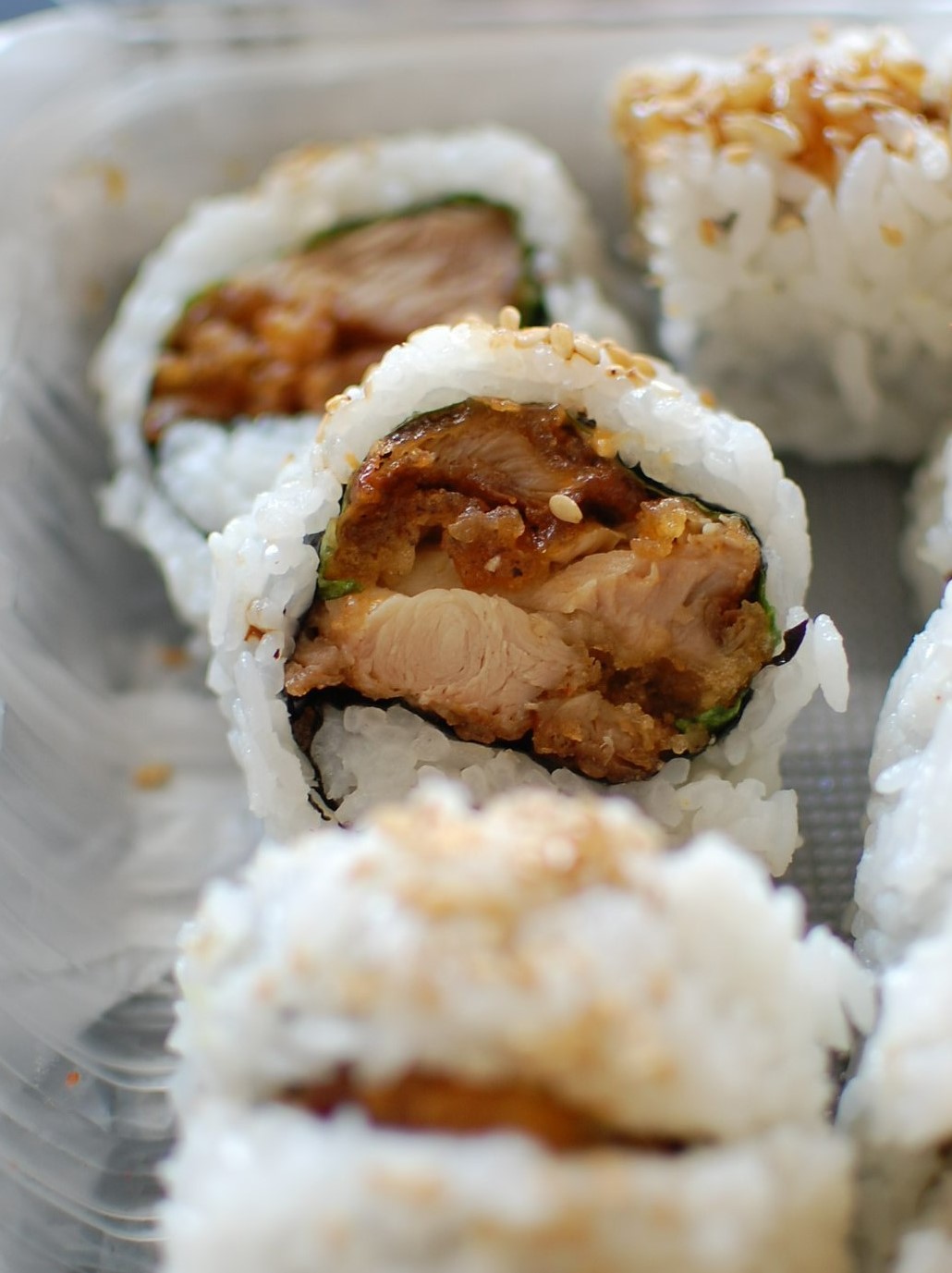 Order Chicken Teriyaki Roll (6pcs) food online from Rainbow Sushi store, Germantown on bringmethat.com