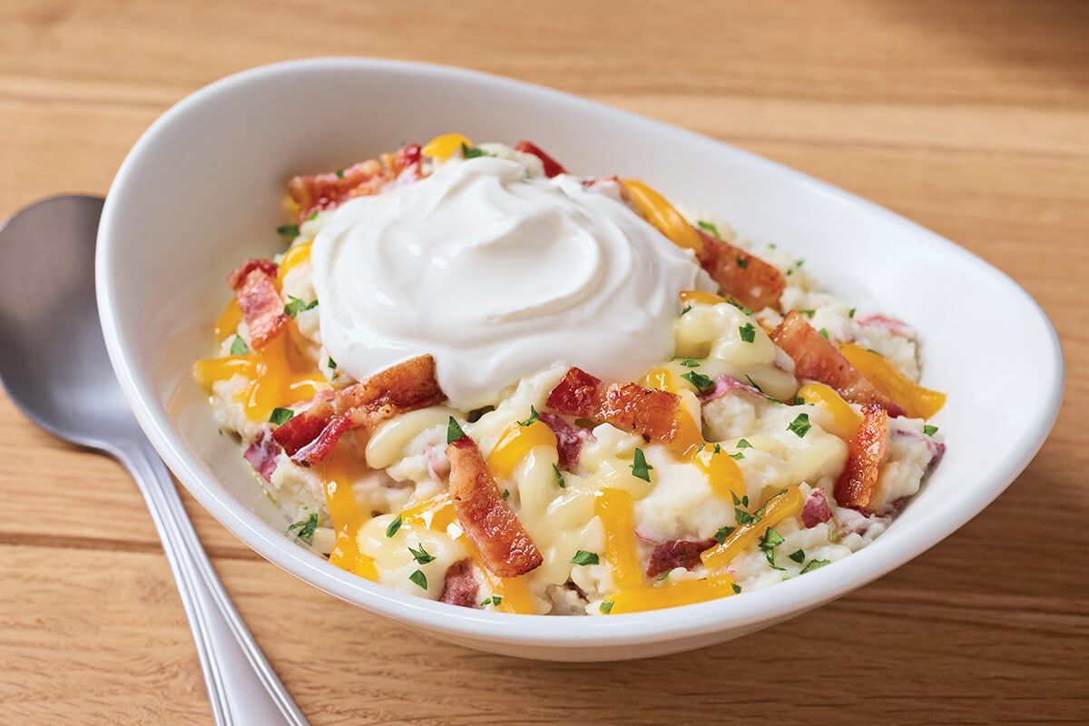 Order Side Loaded Mashed Potatoes ¥ food online from Applebee store, Utica on bringmethat.com