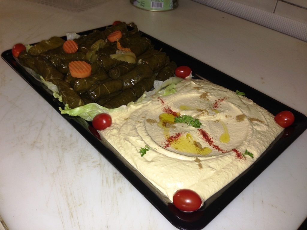 Order Hummus and Pita Bread Platter food online from Ani Takeout store, Belmont on bringmethat.com