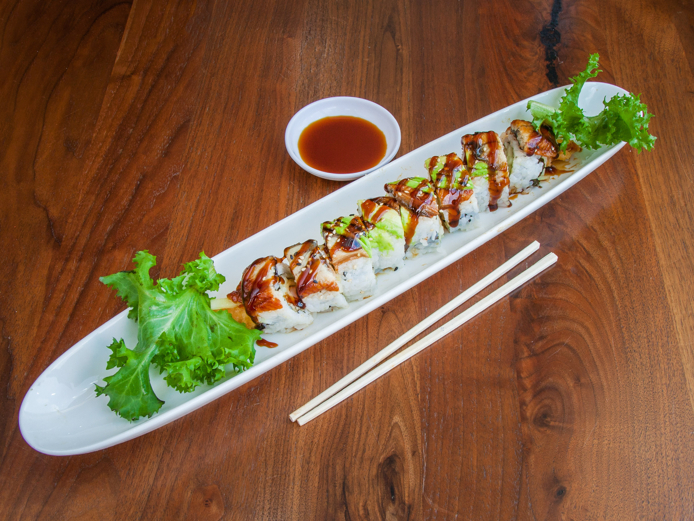Order Dragon Maki Roll food online from Kai Sushi store, Lombard on bringmethat.com