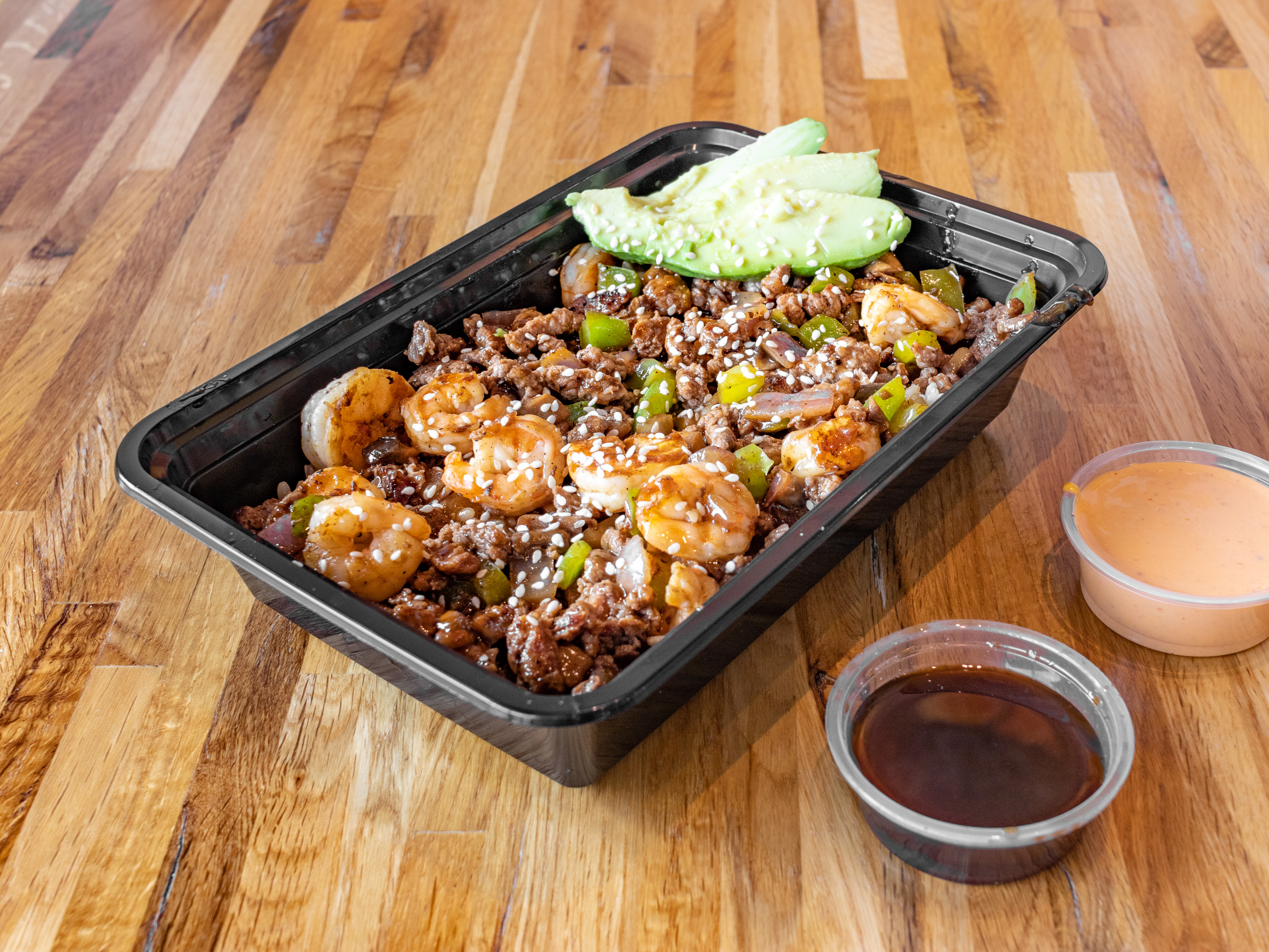 Order Large Hot Rice Bowl food online from Jimmy Pita & Poke store, Tucson on bringmethat.com