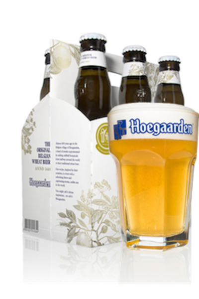 Order Hoegaarden 6 Pack With Glass 6 Pk 12 Oz. Bottles food online from Friends Snacks store, San Francisco on bringmethat.com