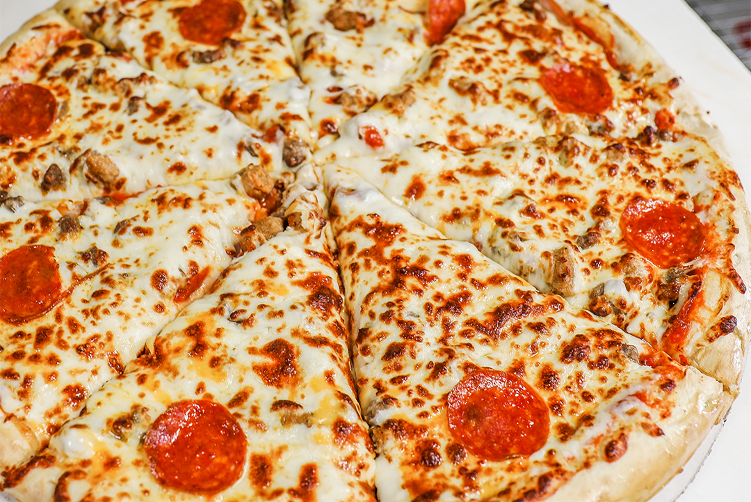 Order 2 Topping Pizza food online from The Depot Express store, Montezuma on bringmethat.com
