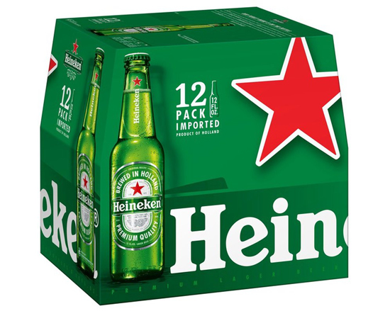 Order Heineken 12 Pack - 12 oz. Bottle Beer food online from Plaza Diamond Liquor store, Diamond Bar on bringmethat.com