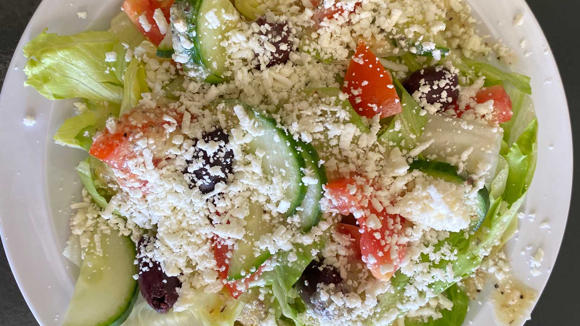 Order Greek Salad food online from Hello Gyro store, Indianapolis on bringmethat.com