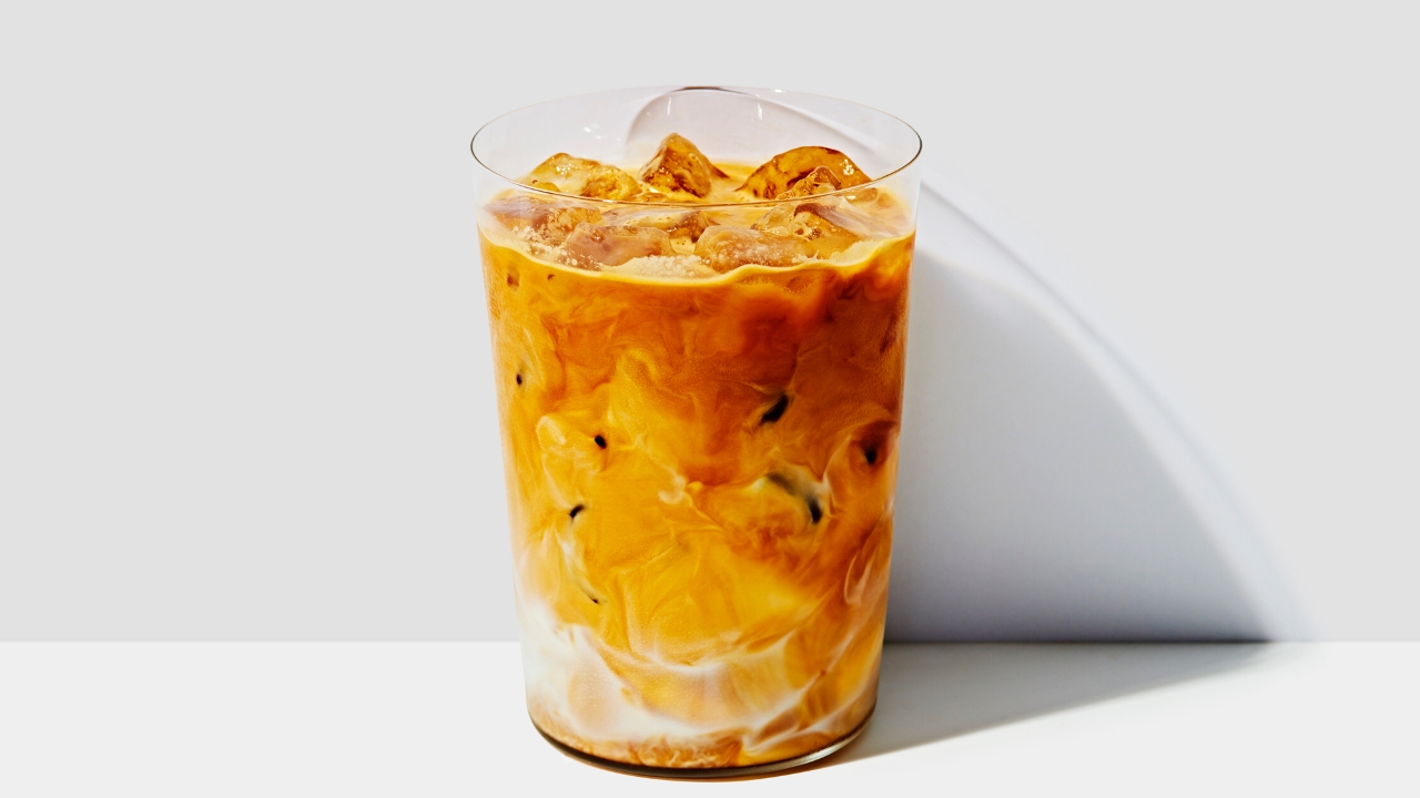 Order Iced Pumpkin Spice Latte food online from Gregorys Coffee store, Washington on bringmethat.com