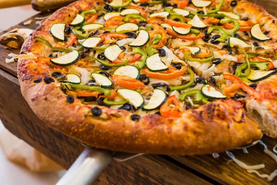 Order Vegetarian Pizza - 8'' (4 Slices) food online from Buffalo's Pizza store, West Sacramento on bringmethat.com