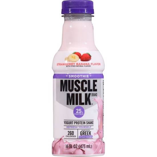 Order Muscle Milk Smoothie Strawberry Banana Flavor food online from Deerings Market store, Traverse City on bringmethat.com