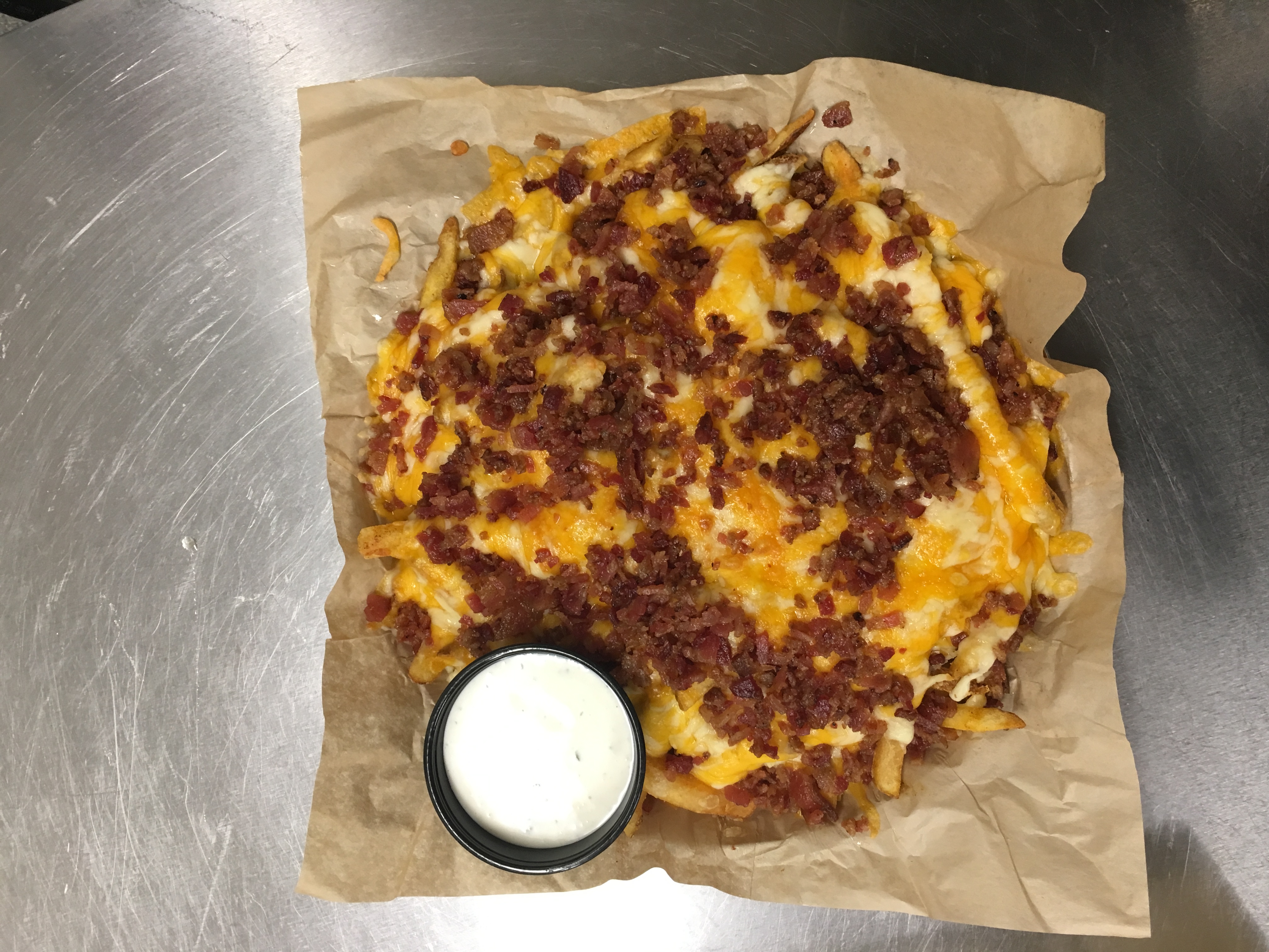 Order Cheesy Fries with Bacon food online from All Star Burger store, Bee Cave on bringmethat.com