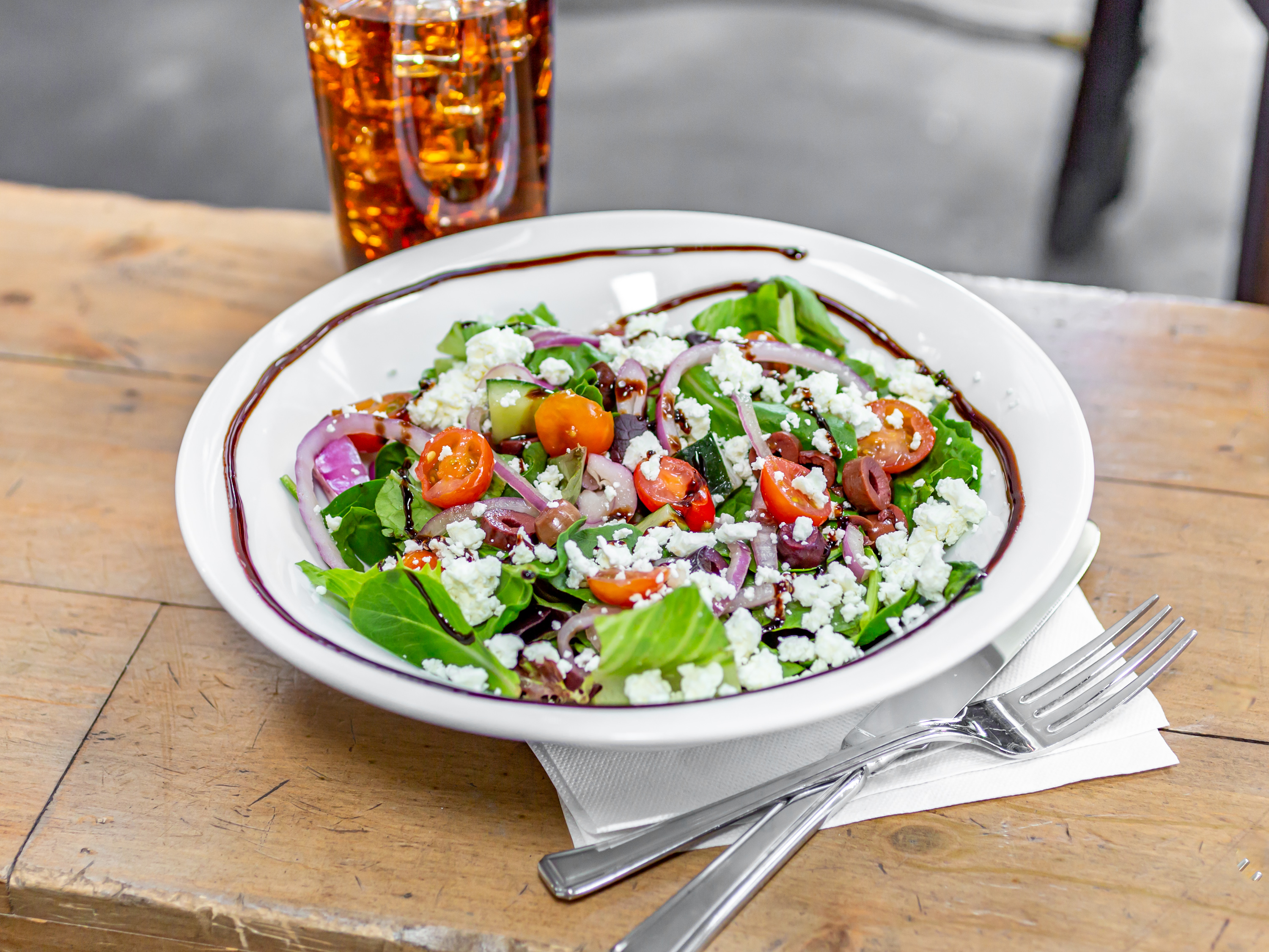 Order The Greek Salad food online from Midici The Neapolitan Pizza Company store, Sherman Oaks on bringmethat.com