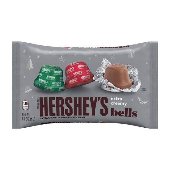 Order HERSHEY'S Extra Creamy Solid Milk Chocolate Bells Candy, Christmas, 9 oz, Bag food online from CVS store, TULARE on bringmethat.com