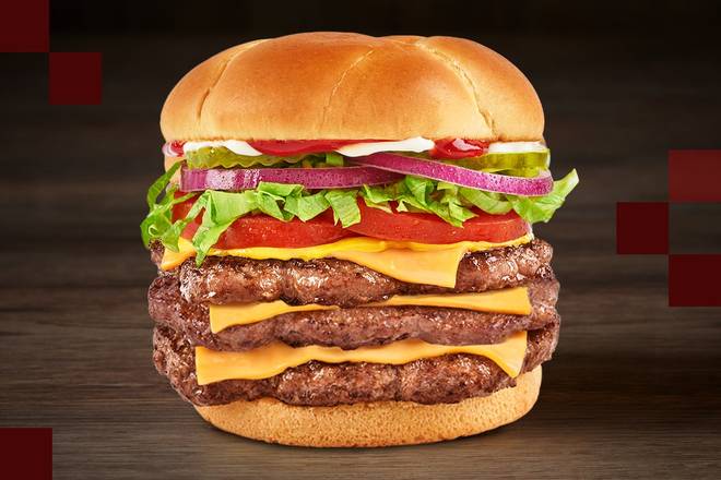 Order Triple Big Buford food online from Rally's Hamburgers store, Lexington on bringmethat.com