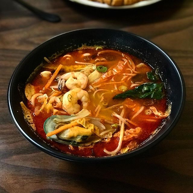 Order Spicy Seafood Pho food online from Sensen Ramen & Katsu store, Lynnwood on bringmethat.com