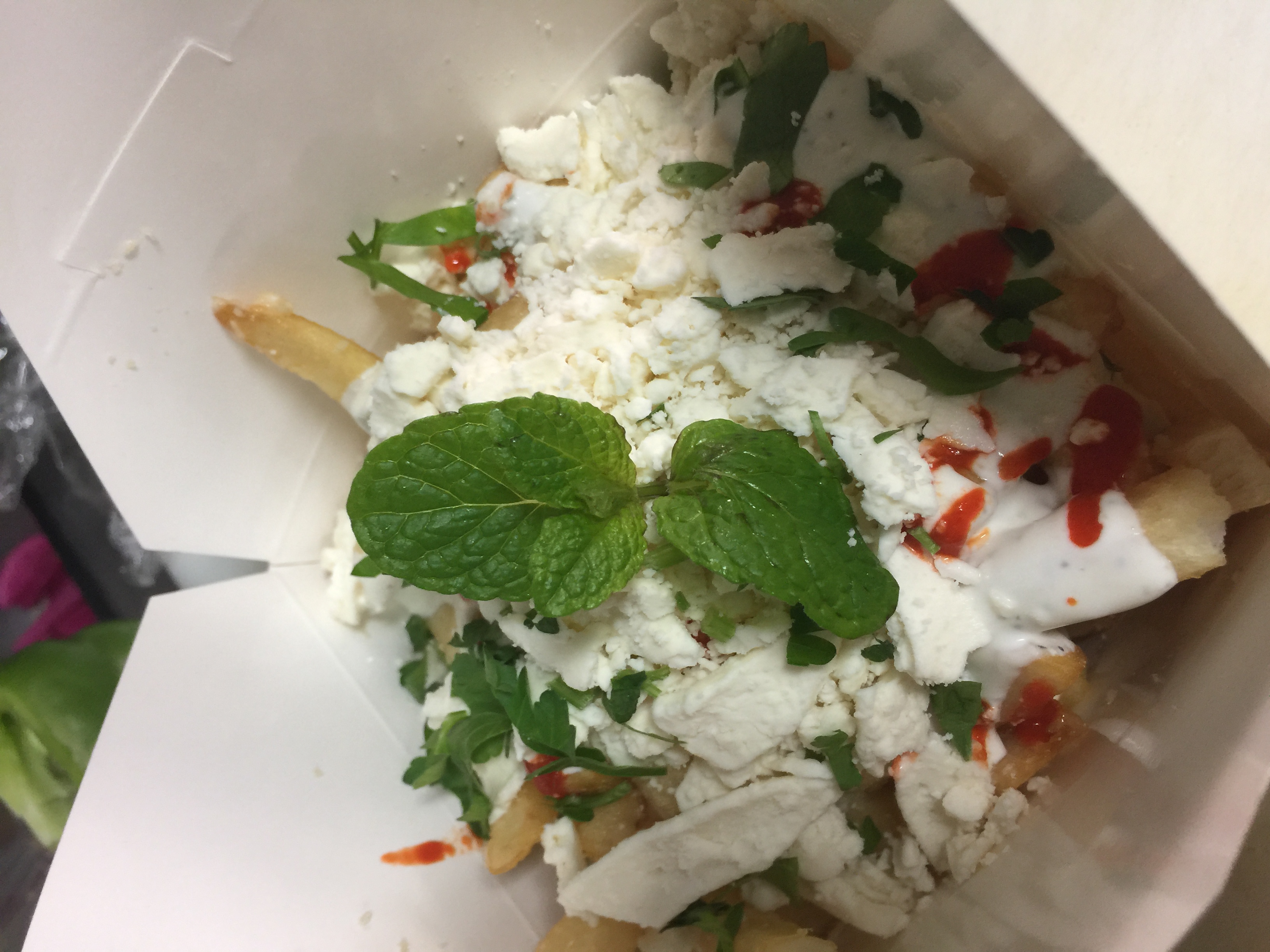 Order Greek Style Fries food online from Go Falafel store, North Olmsted on bringmethat.com