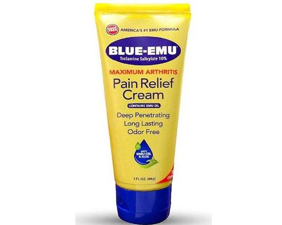 Order Blu-Emu - Pain-Relief Cream - Maximum Arthritis - 3oz food online from East Cooper Family Pharmacy store, Mt Pleasant on bringmethat.com